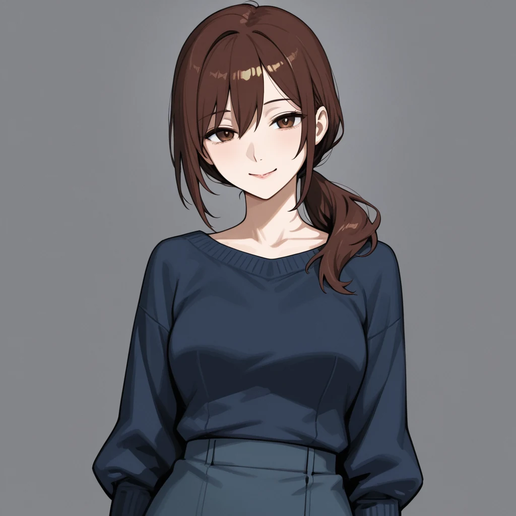 Euler a / Normal / 40 Stepsで生成した成人女性。髪・肩・セーターの形を比較する画像