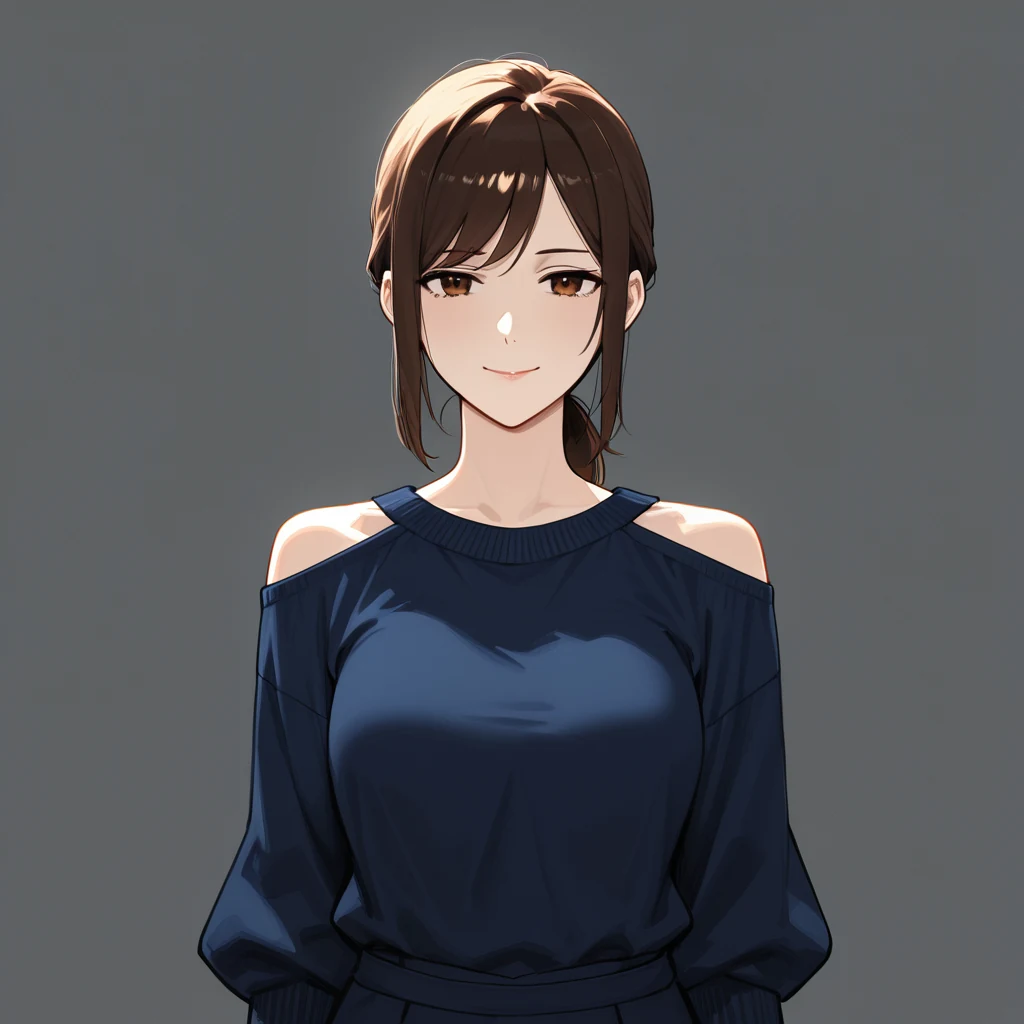 Euler / Exponential / 30 Stepsで生成した成人女性。髪・肩・セーターの形を比較する画像