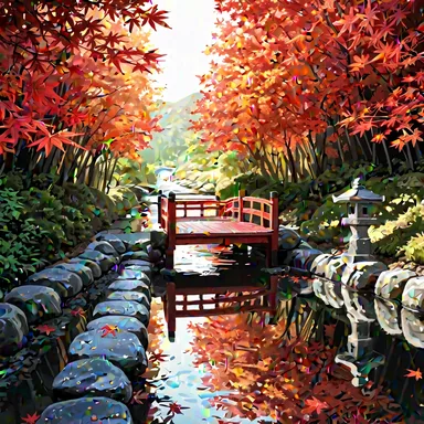 ComfyUI / 風景（garden） / WAI Illustrious SDXL v17.0 / dpmpp_2m_sde / normal / 20 steps / Seed 20261018の生成結果