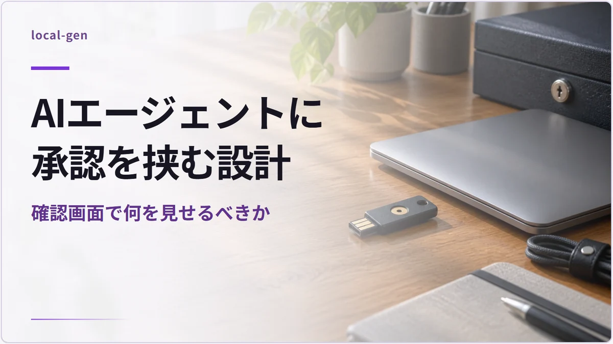 AIエージェントに承認を挟む設計 — 確認画面で何を見せるべきか