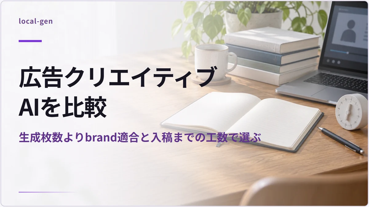 広告クリエイティブAIを比較 — 生成枚数よりbrand適合と入稿までの工数で選ぶ