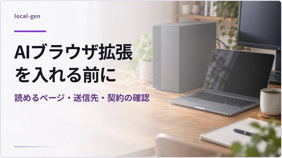 AIブラウザ拡張を入れる前に — 読めるページ・送信先・契約の確認