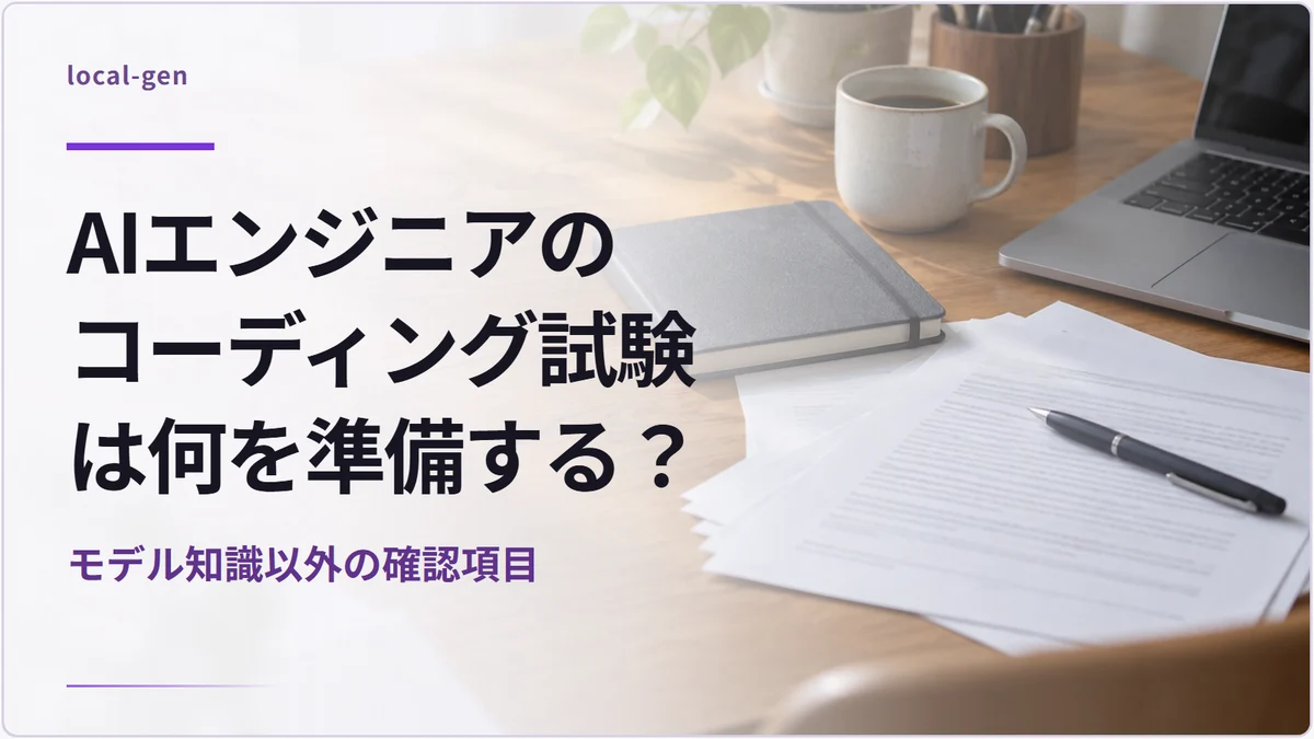 AIエンジニアのコーディング試験は何を準備する？ — モデル知識以外の確認項目