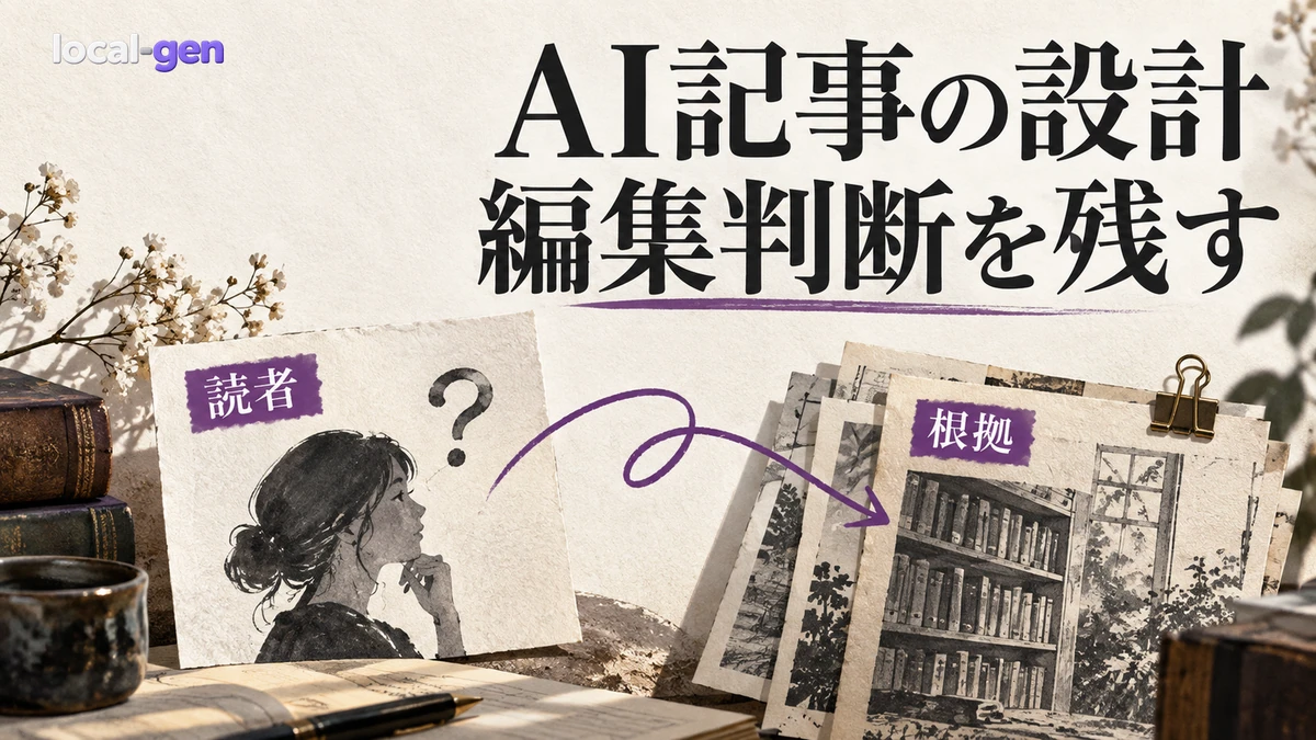 SEO記事の制作指示書をAIで作るなら何を固定する？ — 見出し数より根拠と読者判断を優先