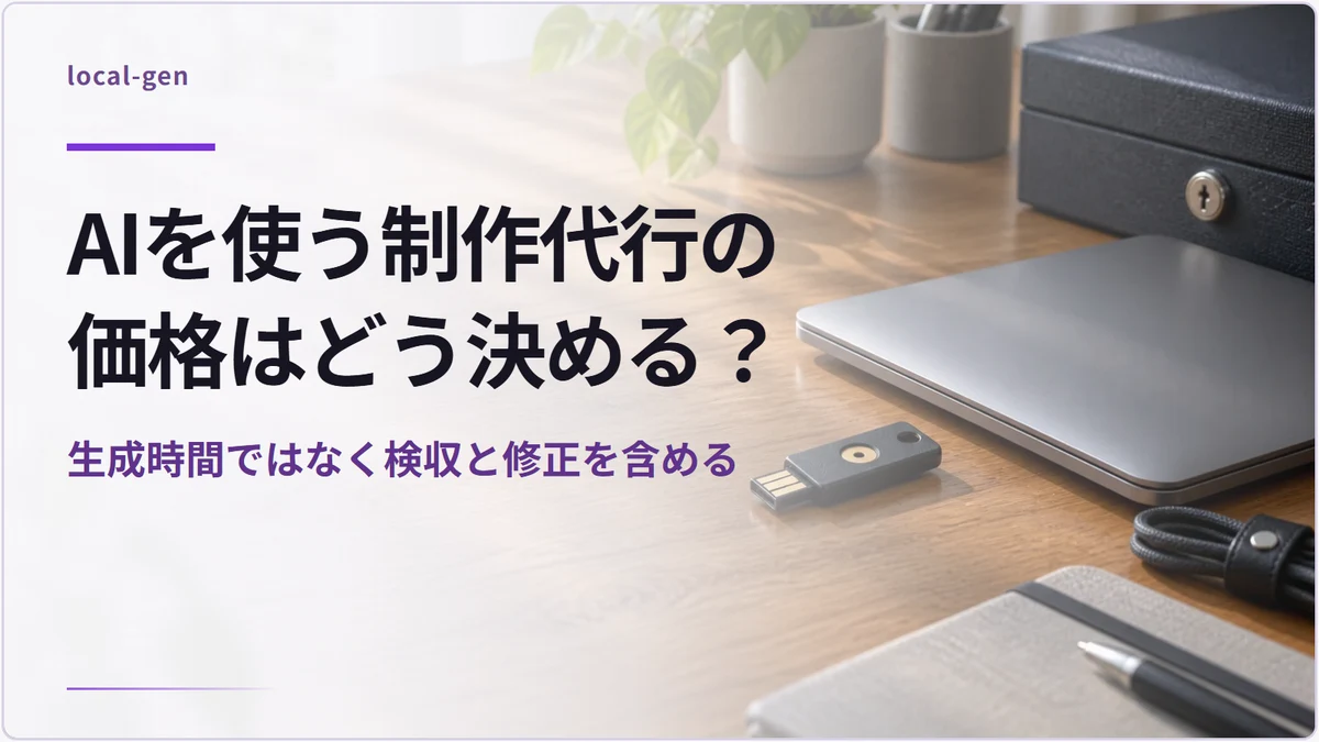 AIを使う制作代行の価格はどう決める？ — 生成時間ではなく検収と修正を含める