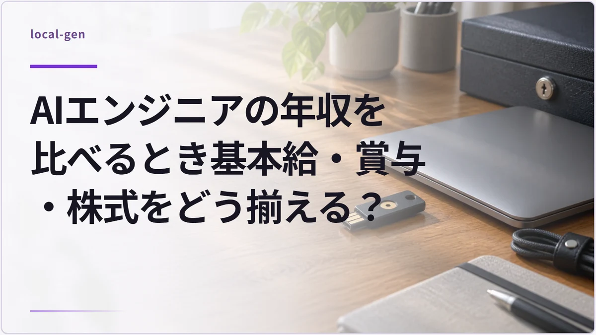AIエンジニアの年収を比べるとき基本給・賞与・株式をどう揃える？