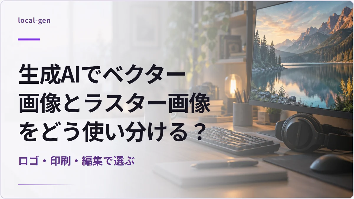 生成AIでベクター画像とラスター画像をどう使い分ける? — ロゴ・印刷・編集で選ぶ