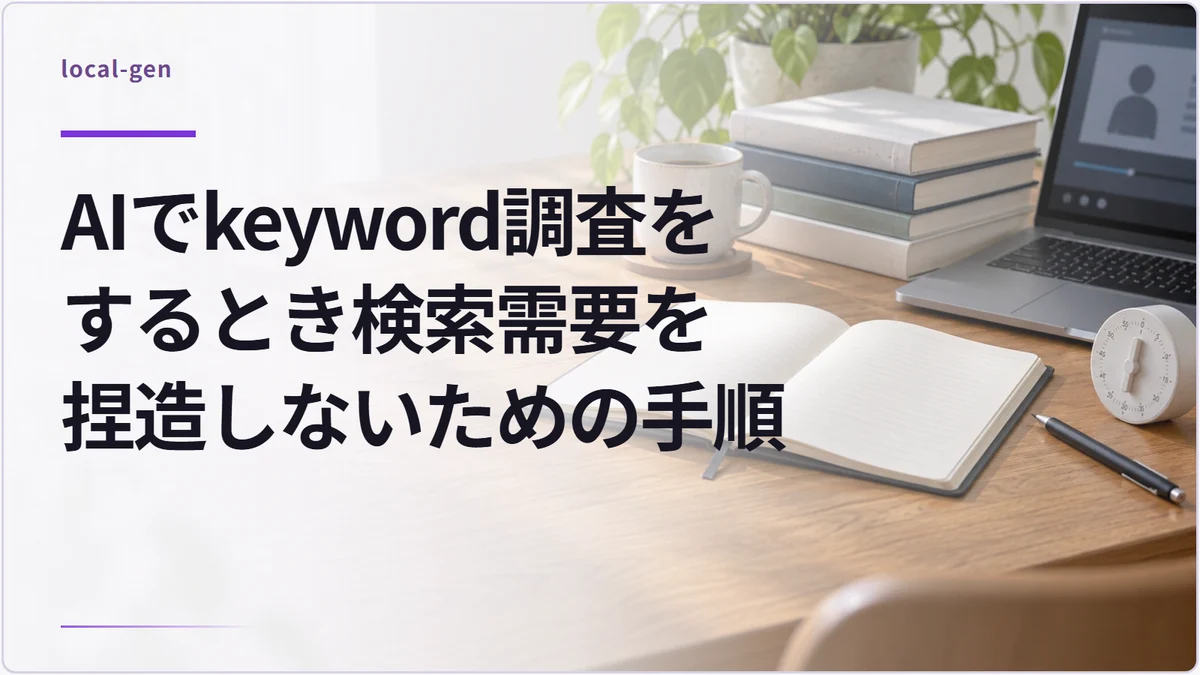 AIでkeyword調査をするとき検索需要を捏造しないための手順