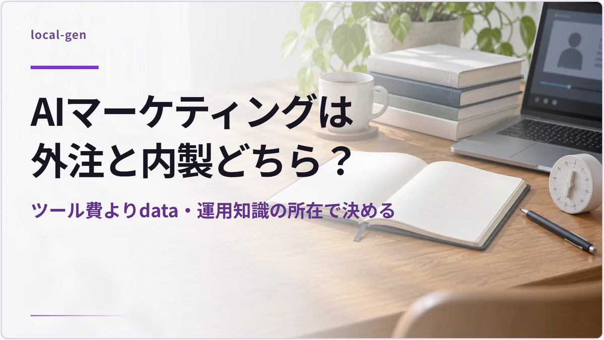 AIマーケティングは外注と内製どちら？ — ツール費よりdata・運用知識の所在で決める
