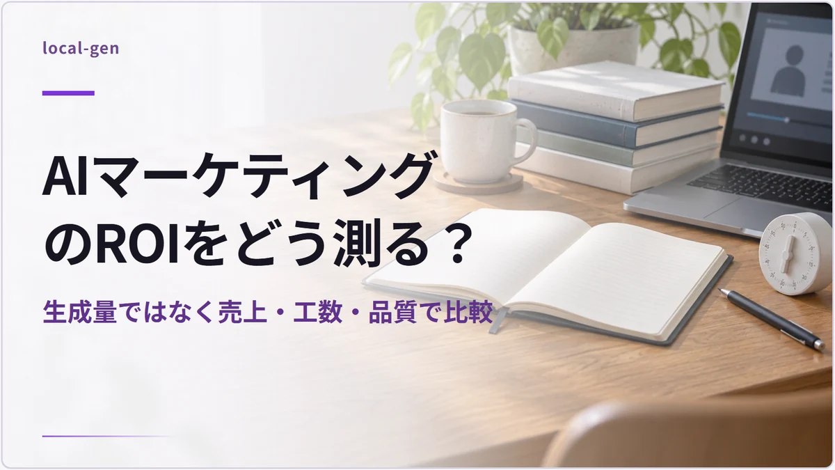 AIマーケティングのROIをどう測る？ — 生成量ではなく売上・工数・品質で比較