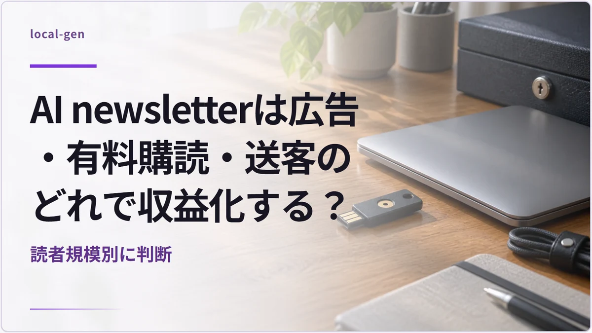 AI newsletterは広告・有料購読・送客のどれで収益化する？ — 読者規模別に判断