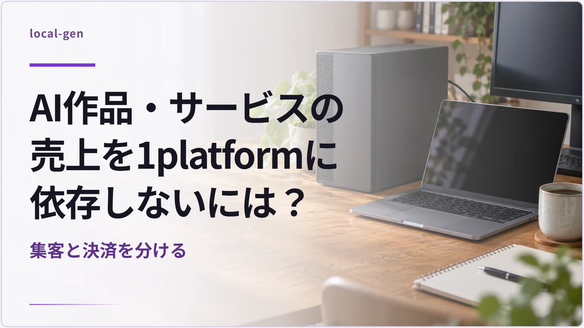 AI作品・サービスの売上を1platformに依存しないには？ — 集客と決済を分ける
