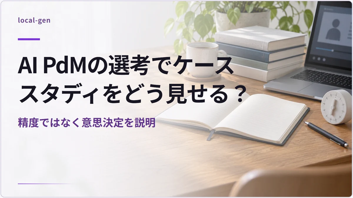 AI PdMの選考でケーススタディをどう見せる？ — 精度ではなく意思決定を説明