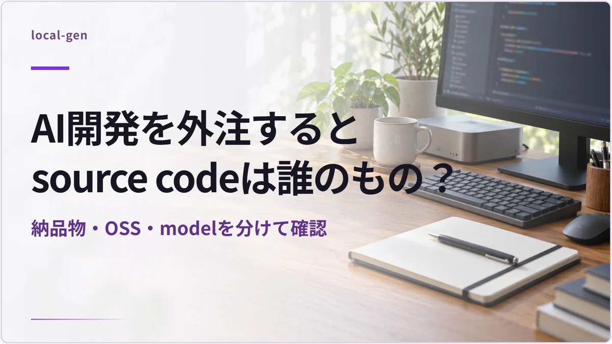 AI開発を外注するとsource codeは誰のもの? — 納品物・OSS・modelを分けて確認