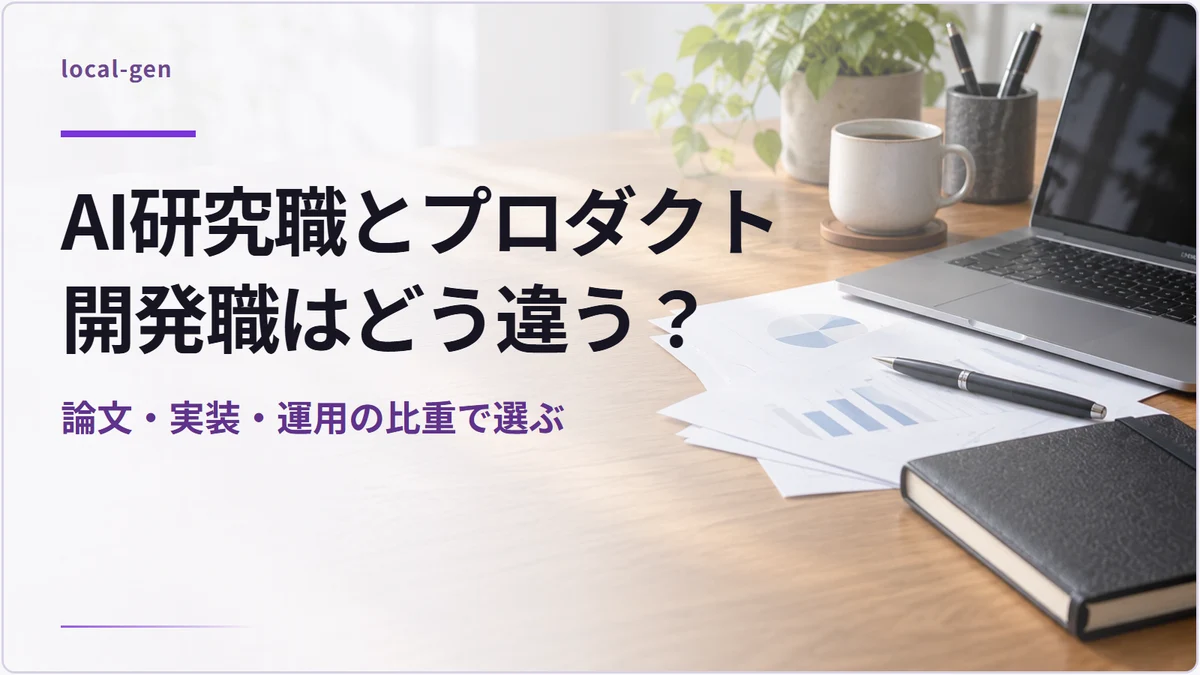 AI研究職とプロダクト開発職はどう違う？ — 論文・実装・運用の比重で選ぶ