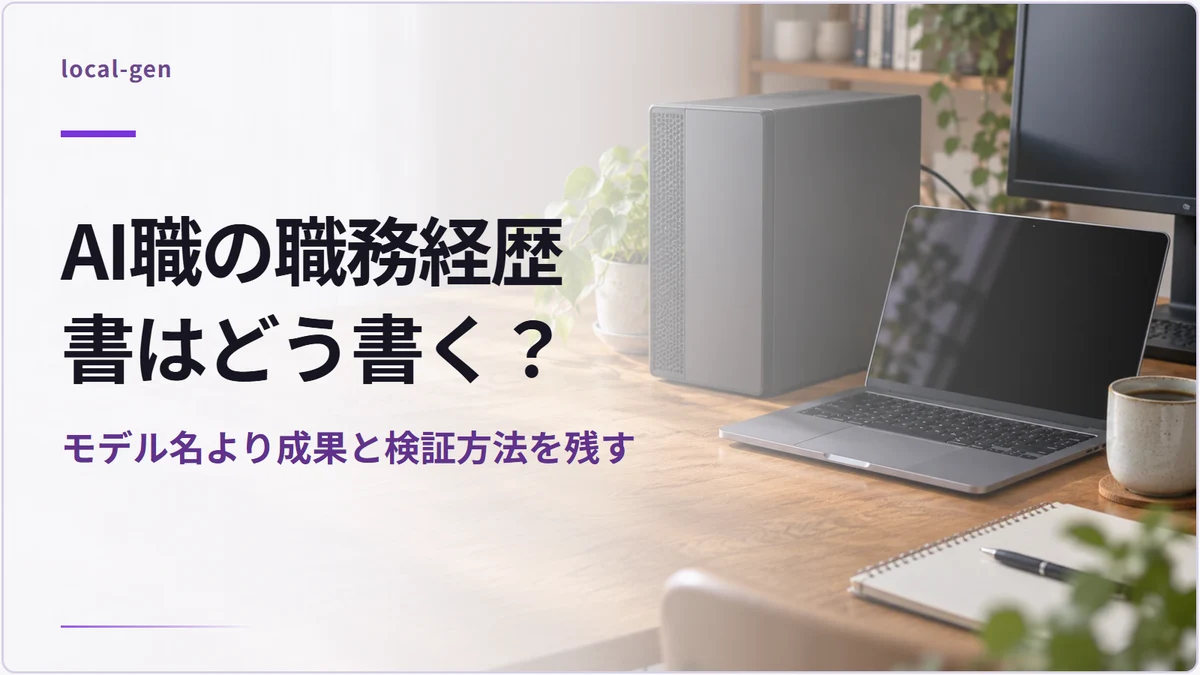 AI職の職務経歴書はどう書く？ — モデル名より成果と検証方法を残す