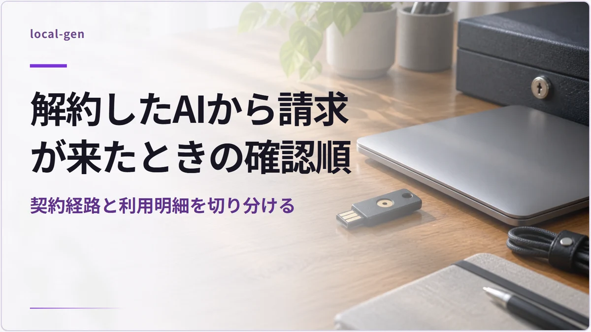解約したAIから請求が来たときの確認順 — 契約経路と利用明細を切り分ける