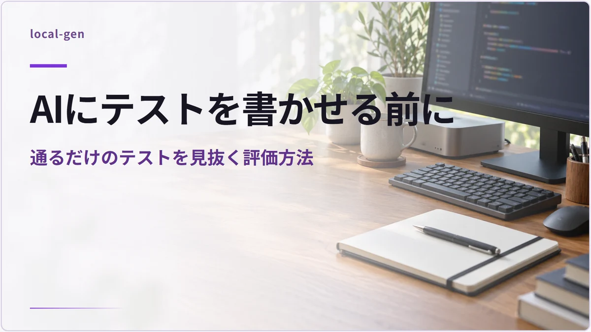 AIにテストを書かせる前に — 通るだけのテストを見抜く評価方法