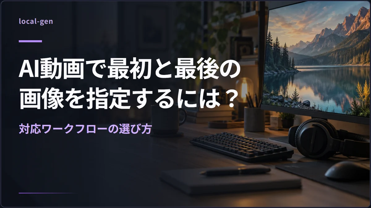 AI動画で最初と最後の画像を指定するには？ — 対応ワークフローの選び方