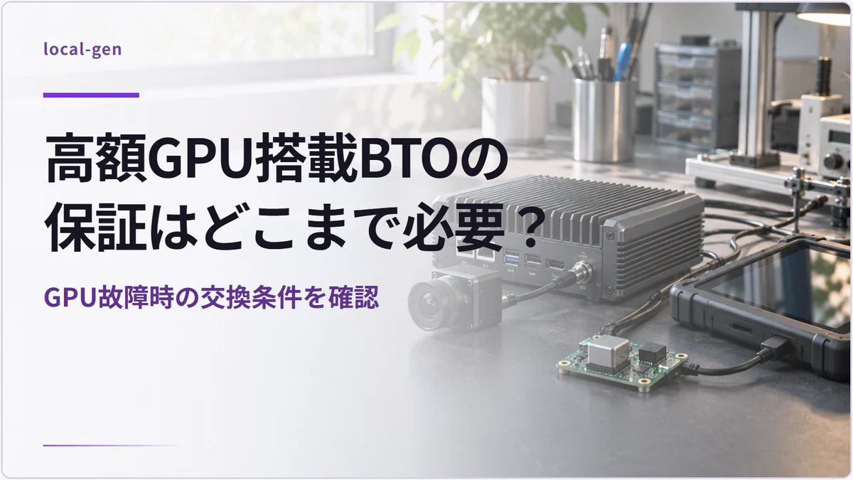 高額GPU搭載BTOの保証はどこまで必要? — GPU故障時の交換条件を確認