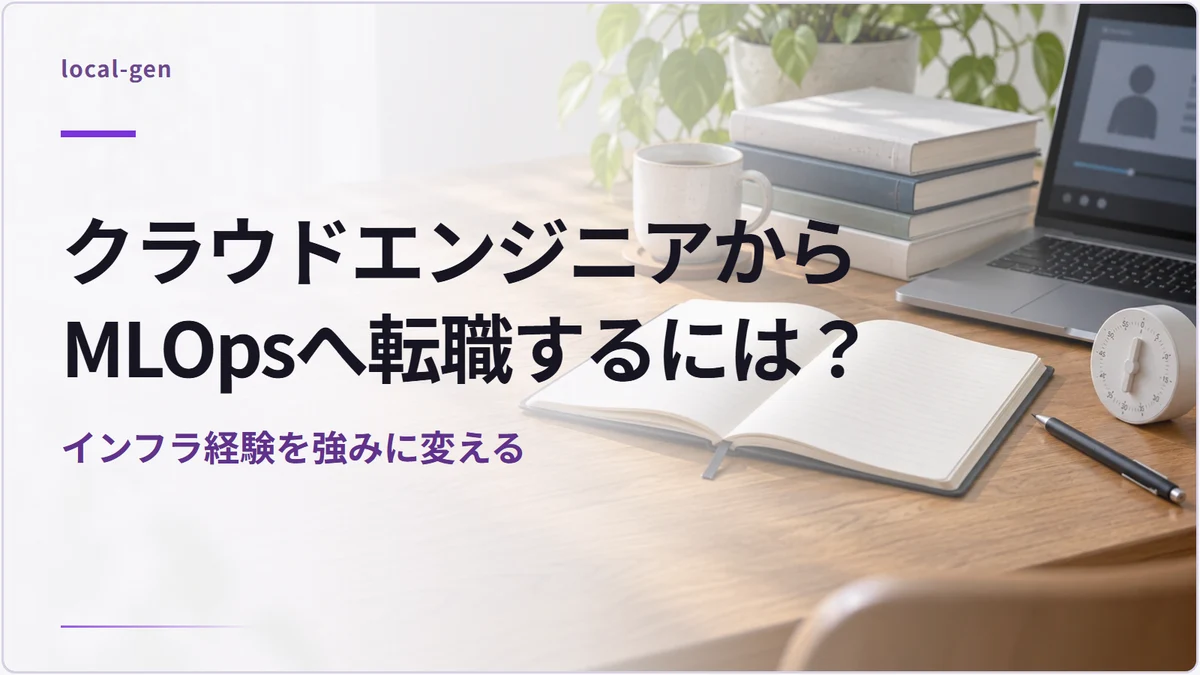 クラウドエンジニアからMLOpsへ転職するには？ — インフラ経験を強みに変える