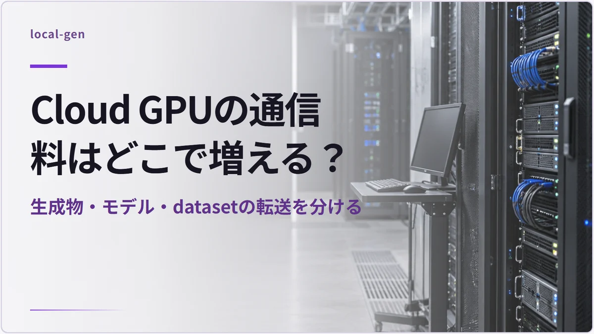 Cloud GPUの通信料はどこで増える？ — 生成物・モデル・datasetの転送を分ける