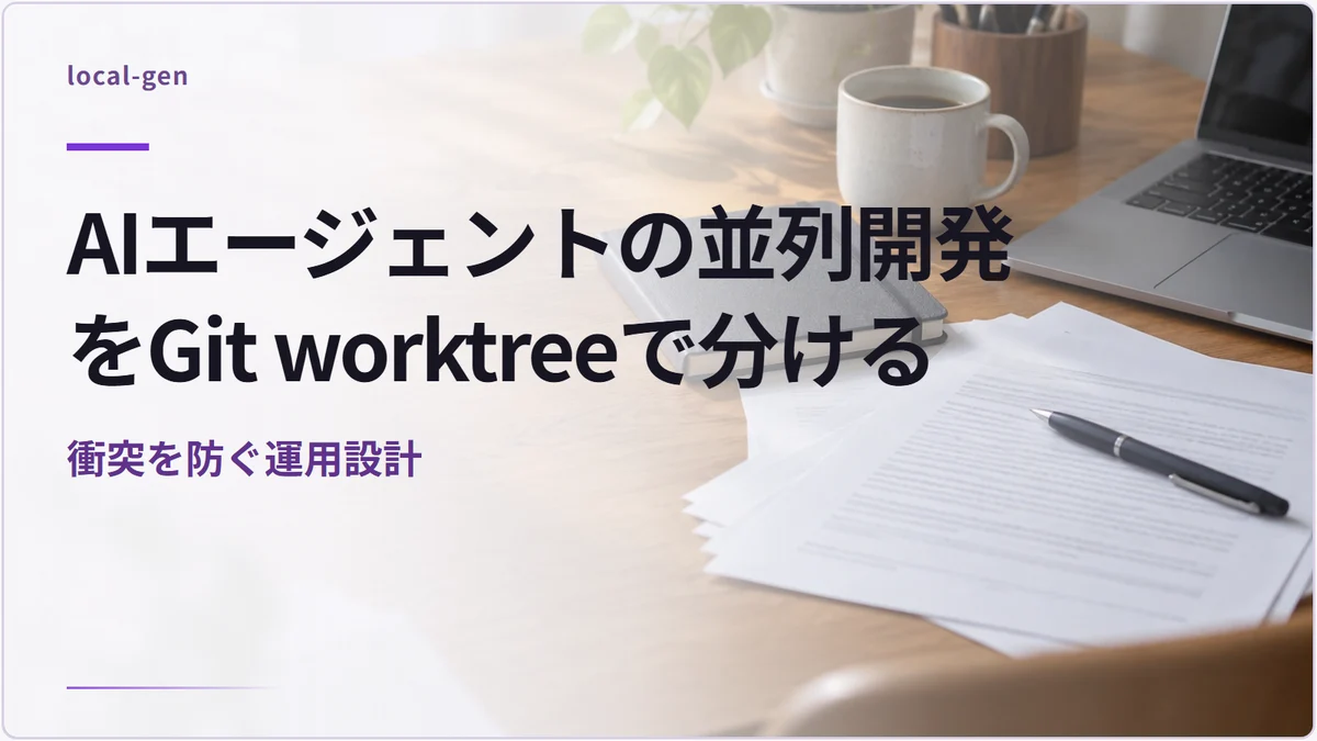 AIエージェントの並列開発をGit worktreeで分ける — 衝突を防ぐ運用設計