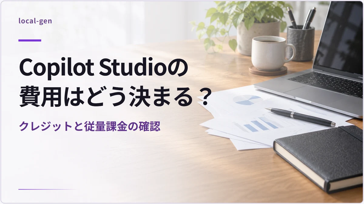 Copilot Studioの費用はどう決まる？ — クレジットと従量課金の確認