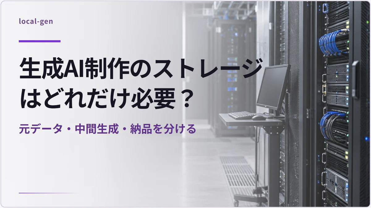 生成AI制作のストレージはどれだけ必要？ — 元データ・中間生成・納品を分ける