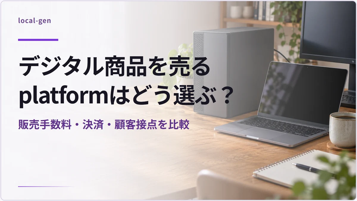 デジタル商品を売るplatformはどう選ぶ？ — 販売手数料・決済・顧客接点を比較