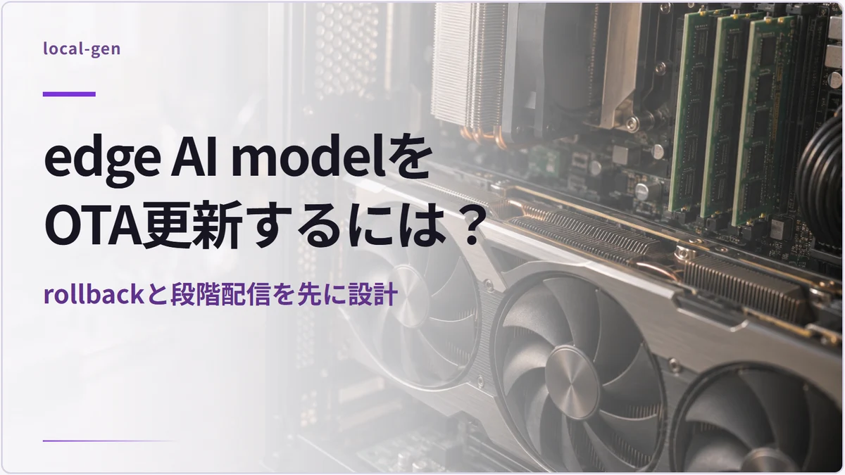 edge AI modelをOTA更新するには？ — rollbackと段階配信を先に設計