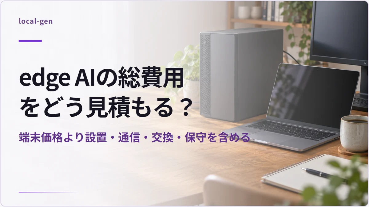 edge AIの総費用をどう見積もる？ — 端末価格より設置・通信・交換・保守を含める