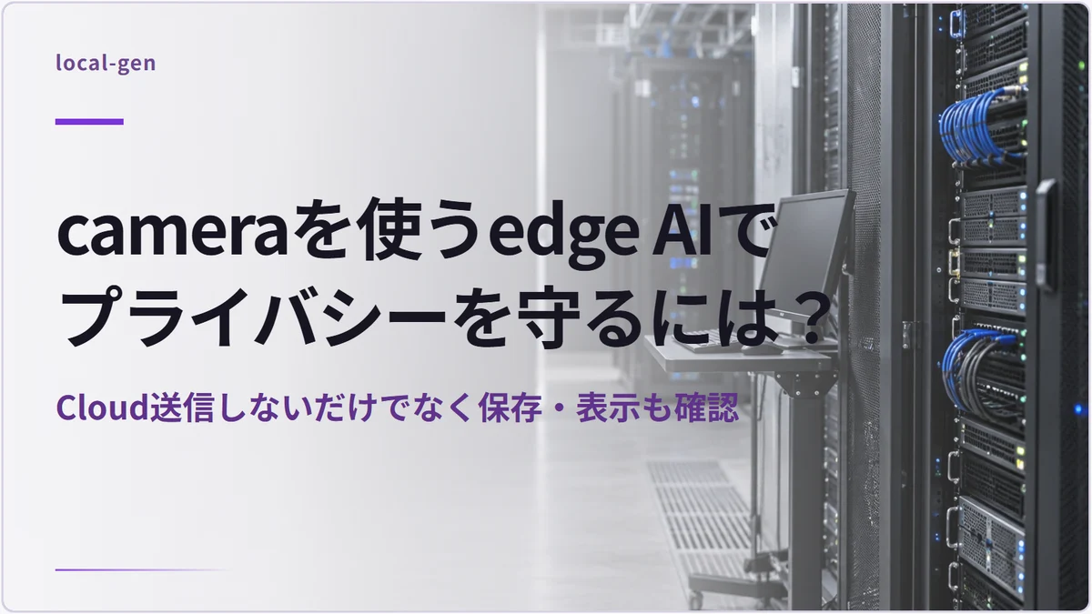 cameraを使うedge AIでプライバシーを守るには？ — Cloud送信しないだけでなく保存・表示も確認