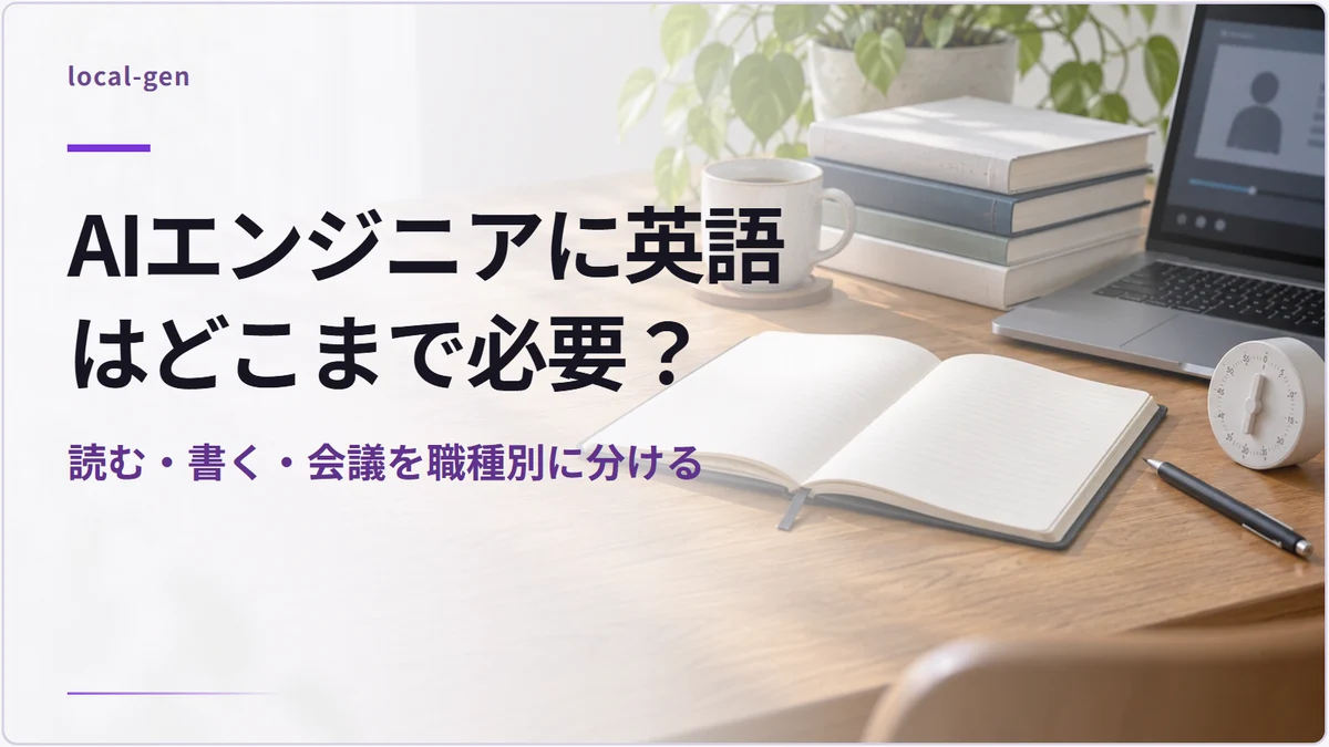 AIエンジニアに英語はどこまで必要？ — 読む・書く・会議を職種別に分ける