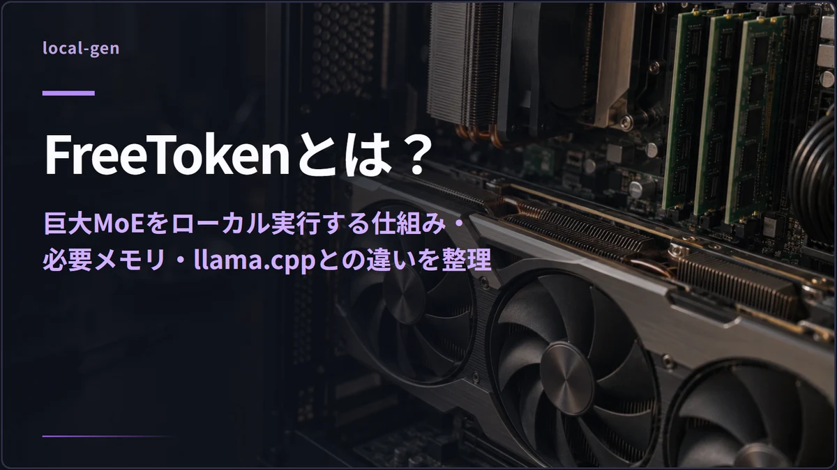 FreeTokenとは？ — 巨大MoEをローカル実行する仕組み・必要メモリ・llama.cppとの違いを整理