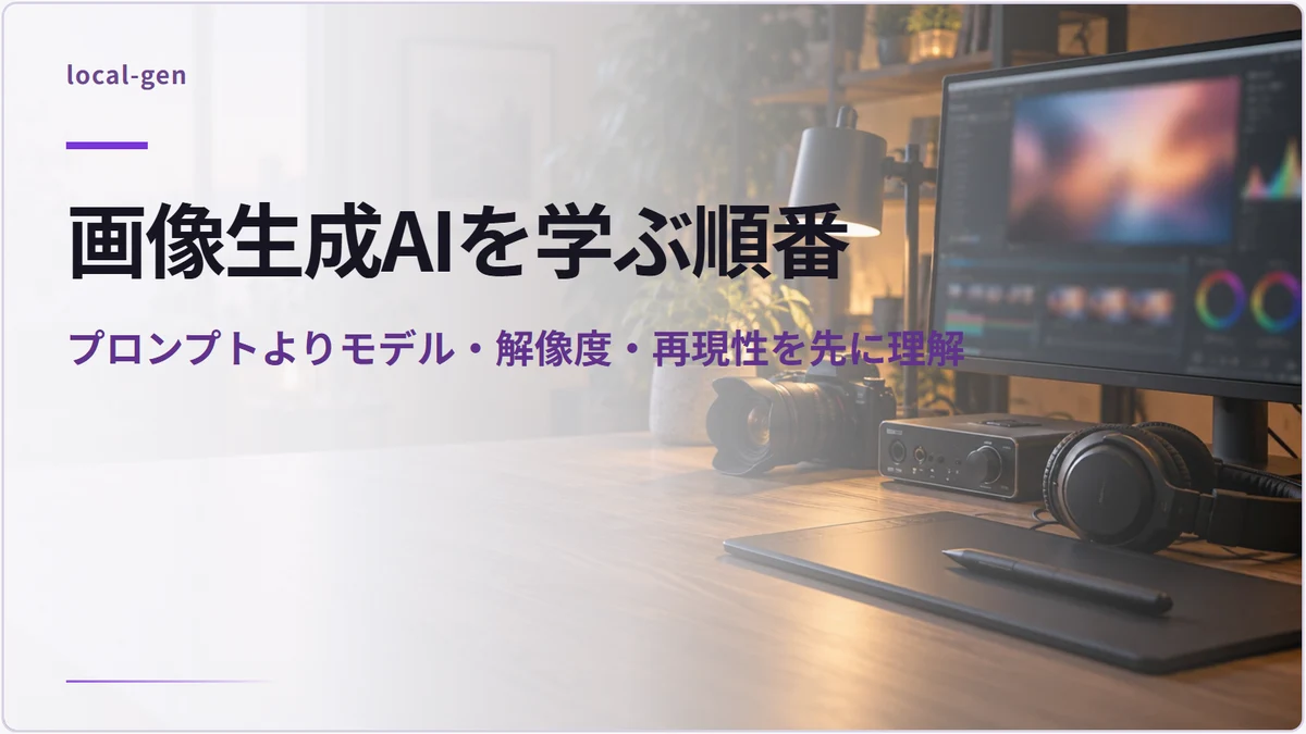 画像生成AIを学ぶ順番 — プロンプトよりモデル・解像度・再現性を先に理解