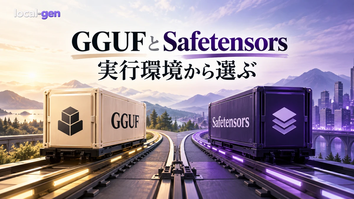 GGUFとSafetensorsはどちらを使う？ — 実行runtimeと配布経路で選ぶ