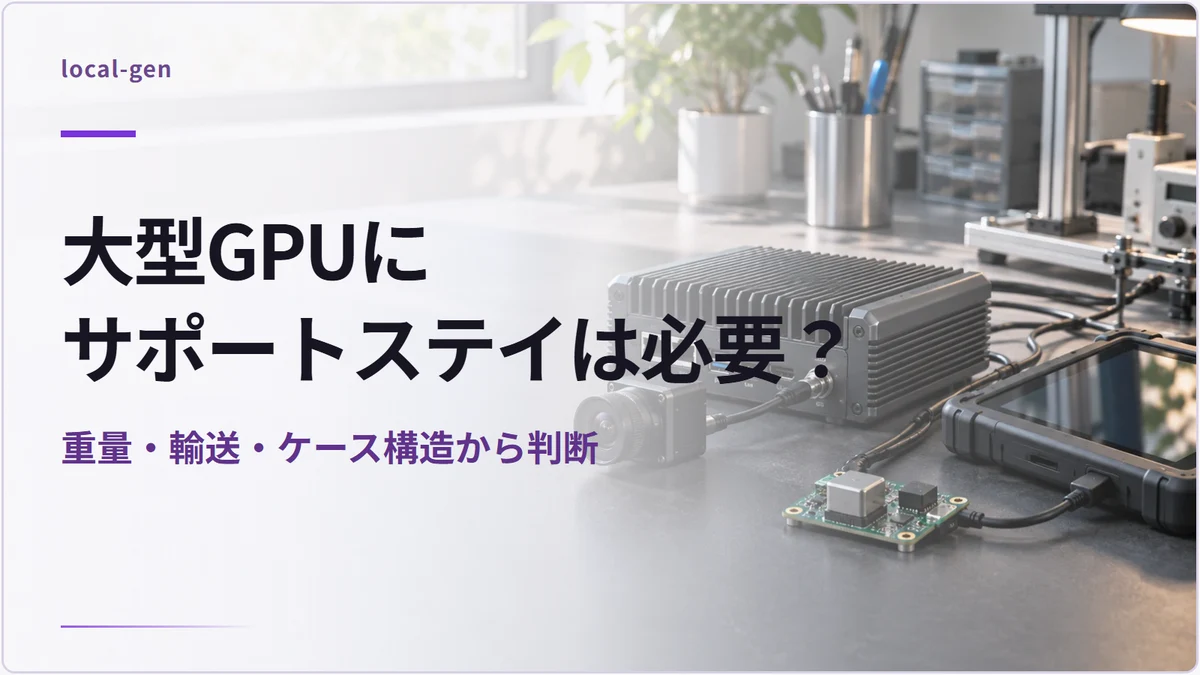 大型GPUにサポートステイは必要？ — 重量・輸送・ケース構造から判断