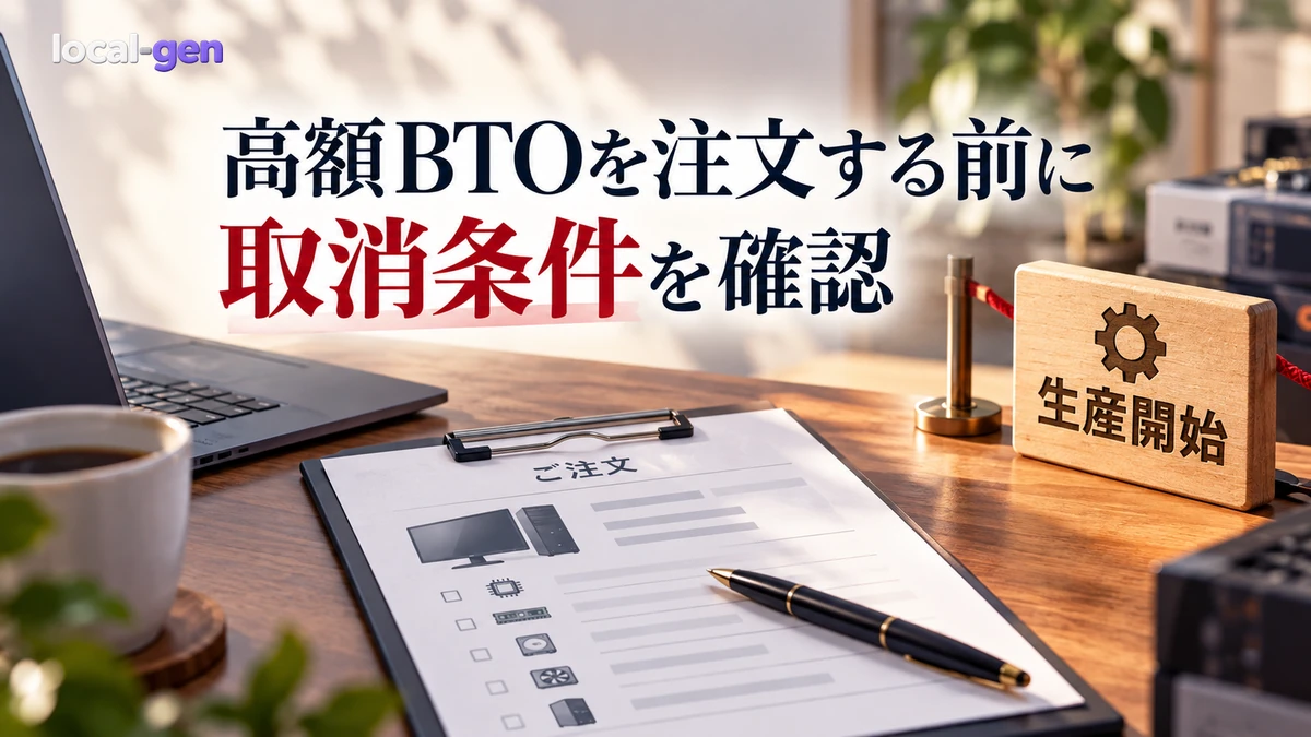 高額BTOを注文する前に返品・キャンセル条件を確認 — 受注生産と初期不良を分ける