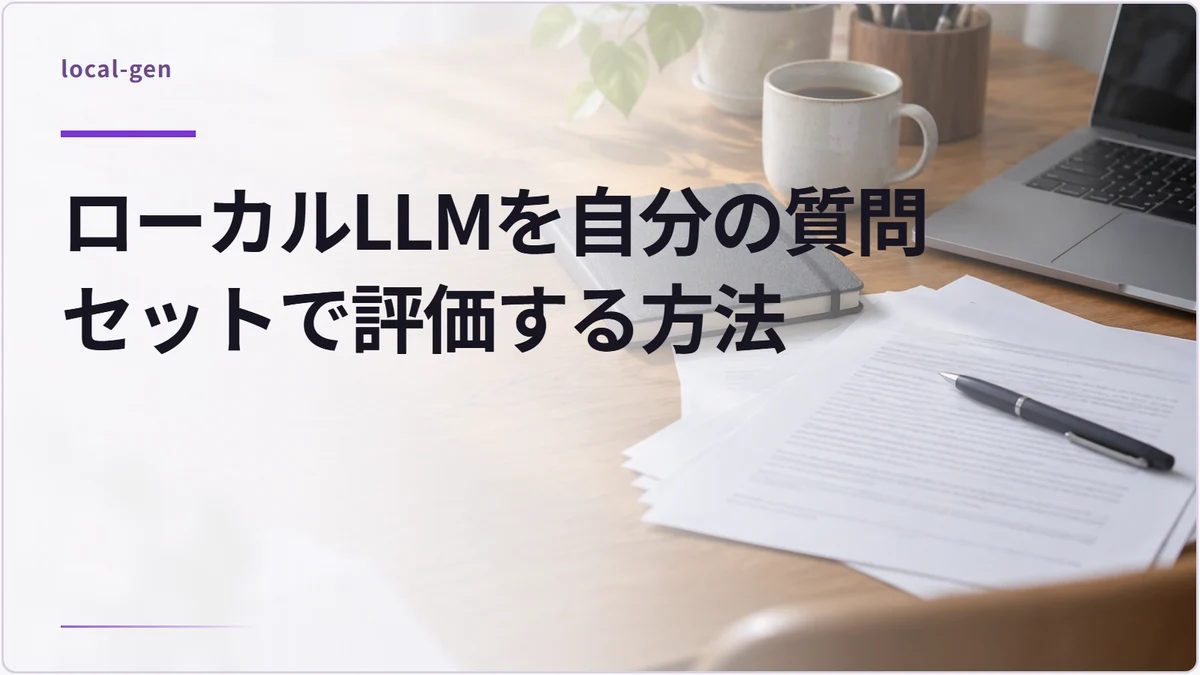 ローカルLLMを自分の質問セットで評価する方法