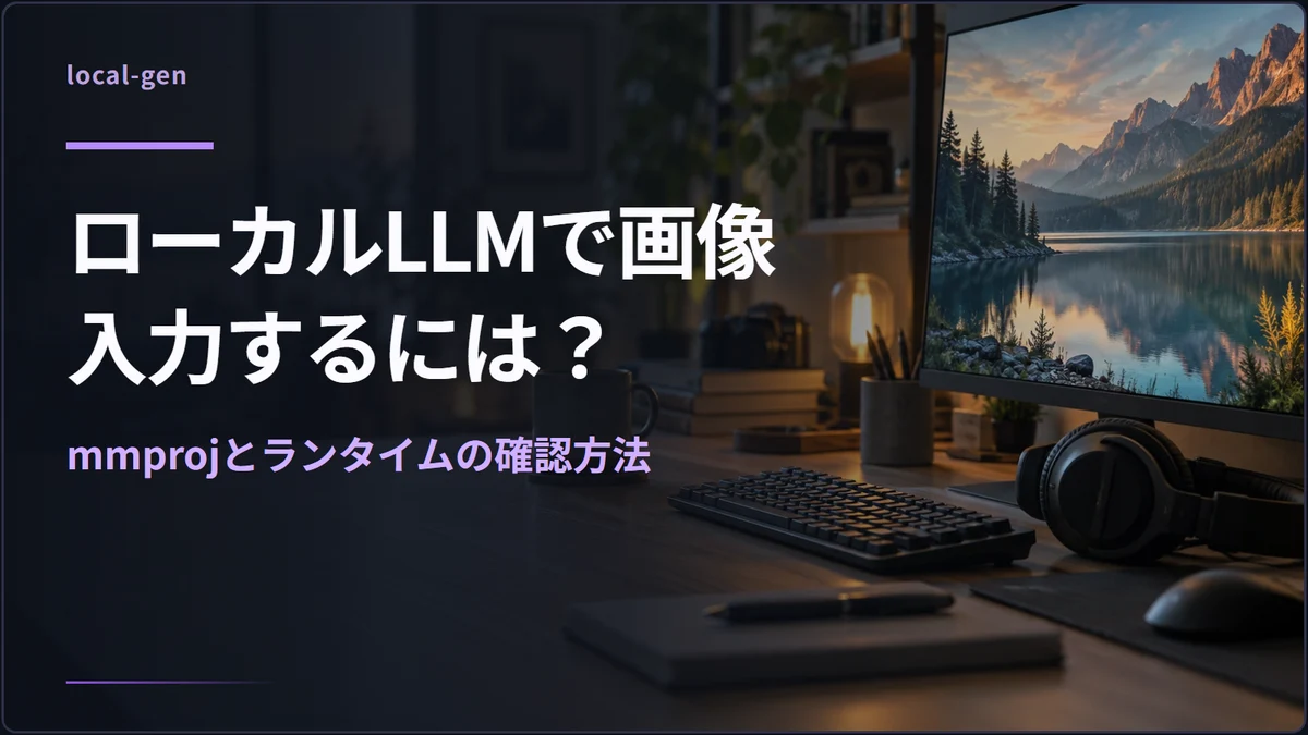 ローカルLLMで画像入力するには？ — mmprojとランタイムの確認方法