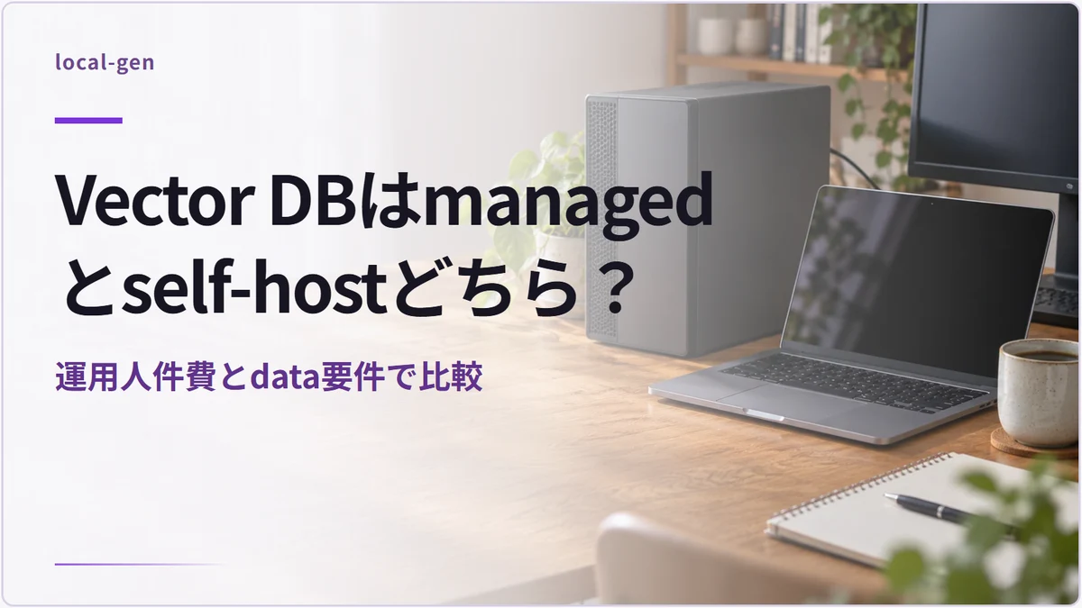 Vector DBはmanagedとself-hostどちら？ — 運用人件費とdata要件で比較