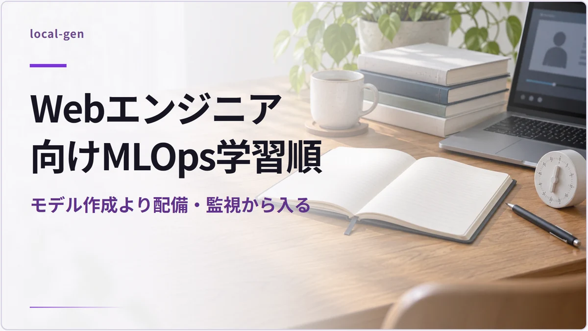 Webエンジニア向けMLOps学習順 — モデル作成より配備・監視から入る