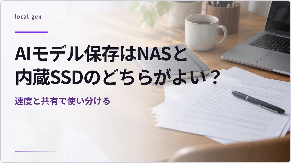 AIモデル保存はNASと内蔵SSDのどちらがよい？ — 速度と共有で使い分ける