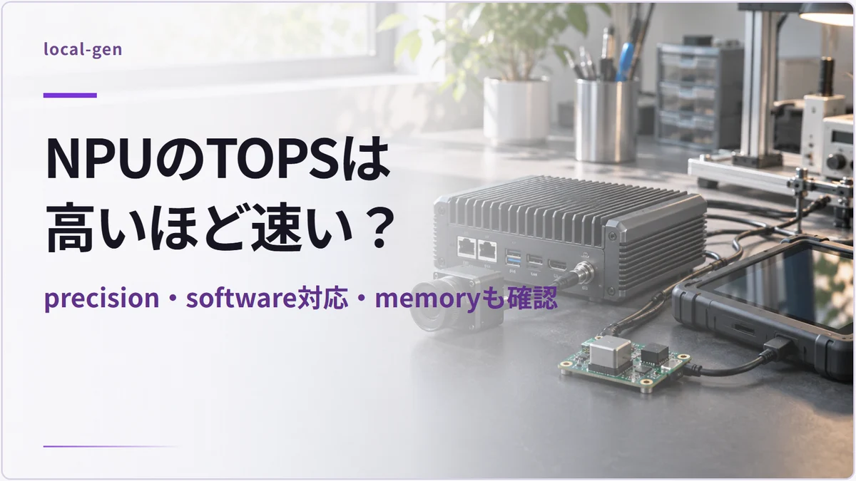NPUのTOPSは高いほど速い？ — precision・software対応・memoryも確認