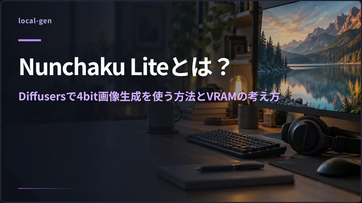 Nunchaku Liteとは？ — Diffusersで4bit画像生成を使う方法とVRAMの考え方