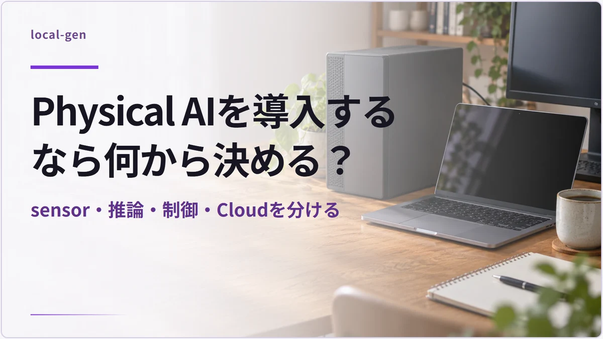 Physical AIを導入するなら何から決める？ — sensor・推論・制御・Cloudを分ける