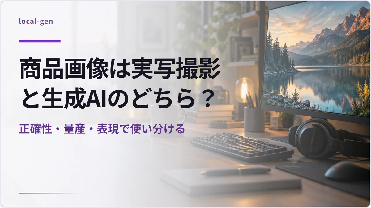 商品画像は実写撮影と生成AIのどちら？ — 正確性・量産・表現で使い分ける