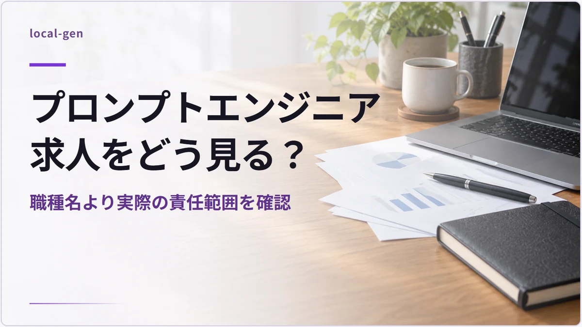 プロンプトエンジニア求人をどう見る？ — 職種名より実際の責任範囲を確認