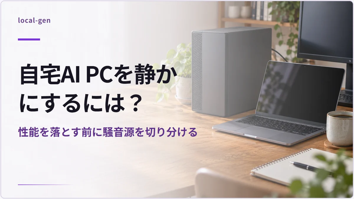 自宅AI PCを静かにするには？ — 性能を落とす前に騒音源を切り分ける